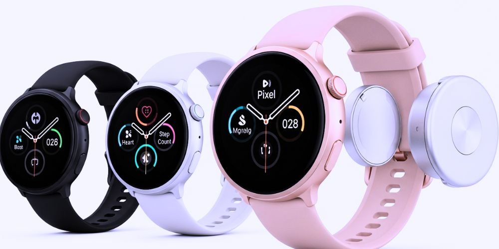 Leaked marketing images of the Google Pixel Watch 4 show off